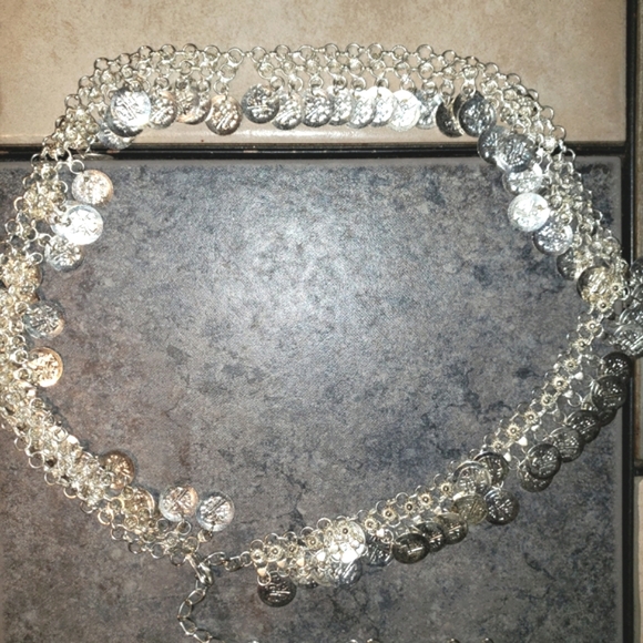 Vintage Accessories - Vintage Metal Chain Coin Belt